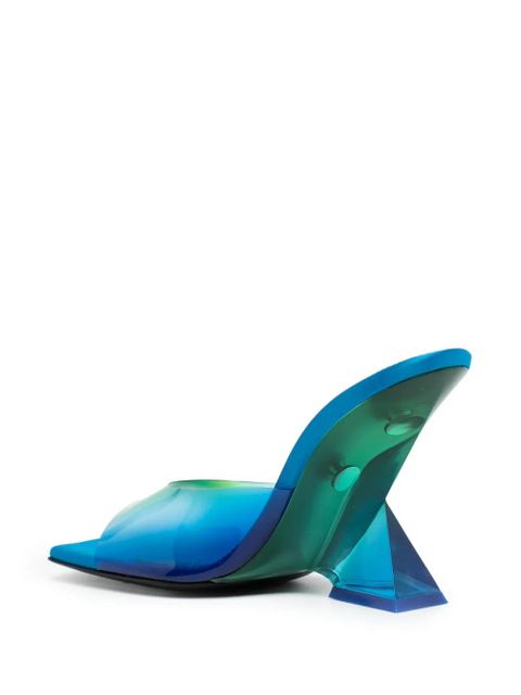 The Attico Cheope 105mm gradient-effect mules - Blue