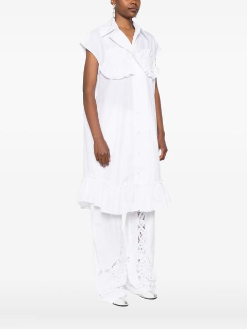 Simone Rocha ruffled-details sleeveless blouse - White