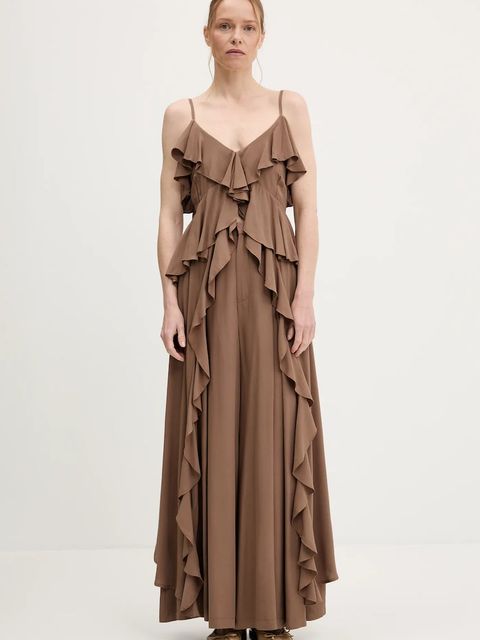 Answear.LAB top damska kolor brązowy gładka - zdjęcie produktu nr 2