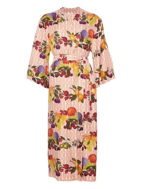 ERES Saveur fruit-print chain-pattern reversible robe - Pink - zdjęcie produktu nr 1
