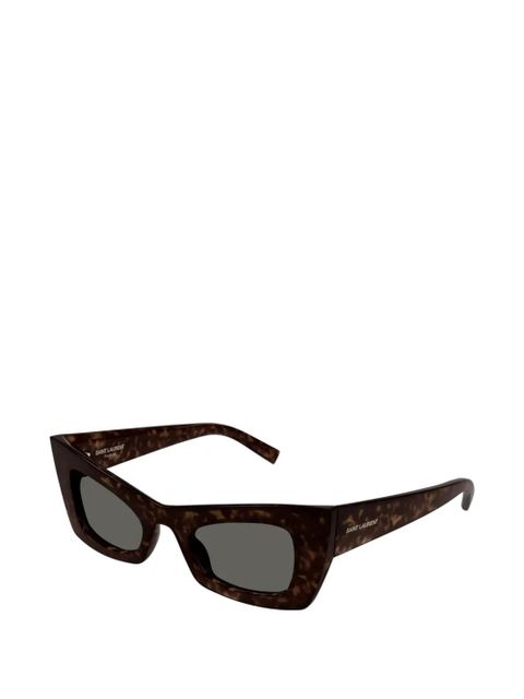 Saint Laurent Eyewear geometric-frame sunglasses - Brown