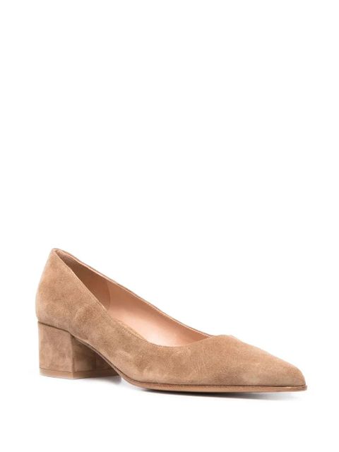 Gianvito Rossi Piper 45mm suede pumps - Neutrals - zdjęcie produktu nr 2