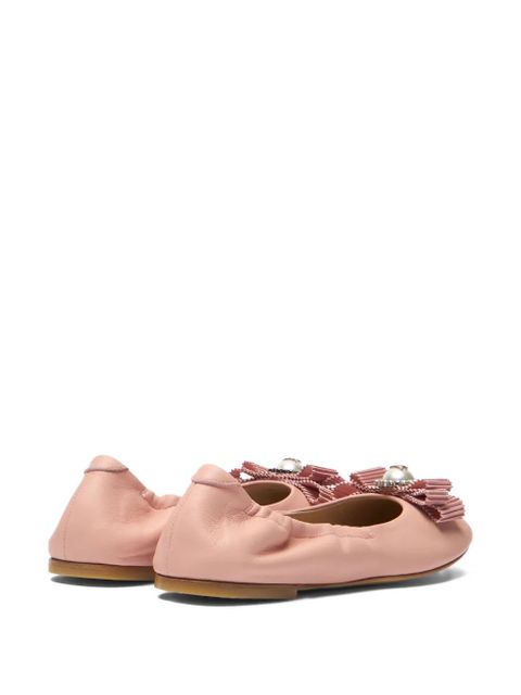 Casadei bow-detail ballet flats - Pink