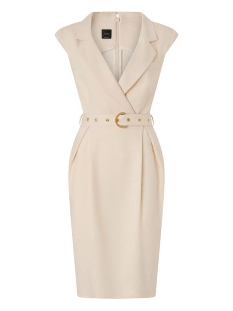 PINKO belted collared dress - Neutrals - zdjęcie produktu nr 1