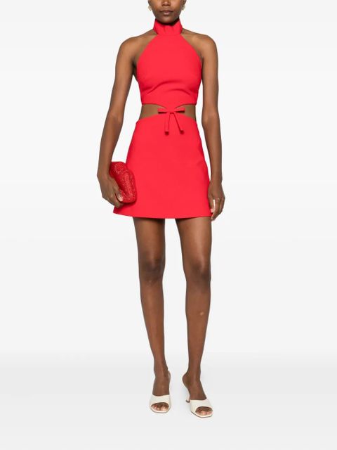 Casablanca halterneck cut-out mini dress - Red - zdjęcie produktu nr 2