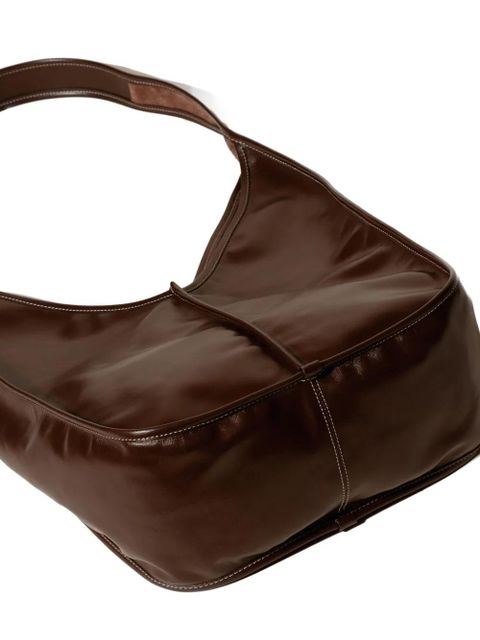 Hereu Calella contrast-stitch shoulder bag - Brown