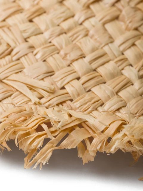 Prada raffia baseball cap - Neutrals