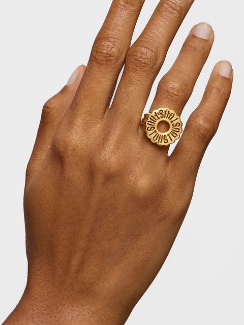 Tous pierścionek ze srebra pokrytego złotem 12 Miranda 1004215512