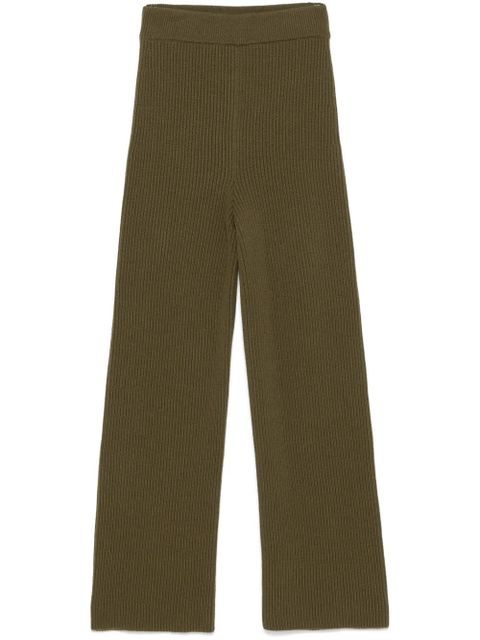 Jil Sander ribbed trousers - Green - zdjęcie produktu nr 1