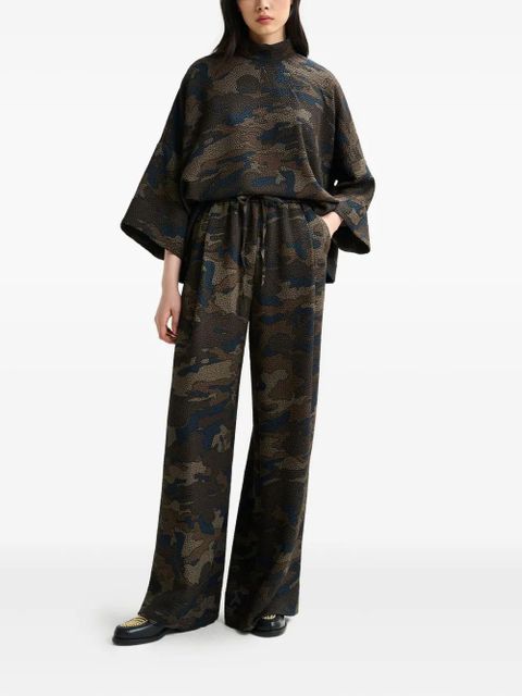 Essentiel Antwerp Itchy camouflage-textured trousers - Brown
