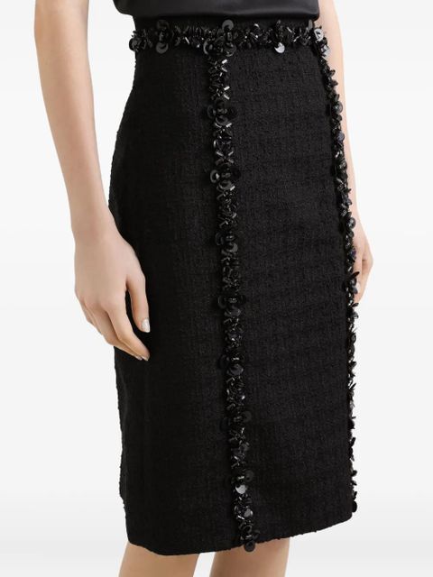 Dolce & Gabbana bead-embellished pencil skirt - Black