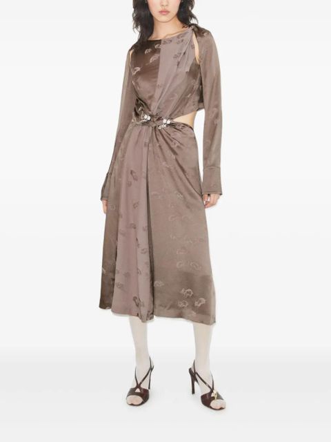 Tory Burch twisted cutout dress - Brown - zdjęcie produktu nr 2