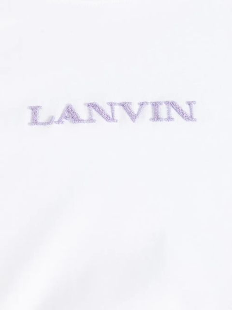 Lanvin logo-embroidered cotton T-shirt - White - zdjęcie produktu nr 2