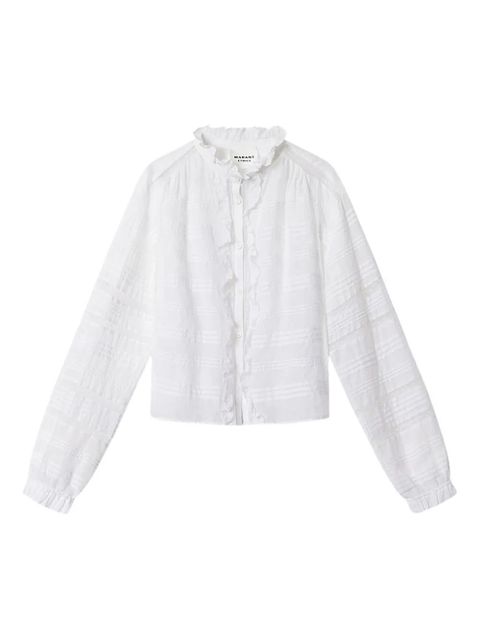 MARANT ÉTOILE Peline ruffled shirt - White - zdjęcie produktu nr 1