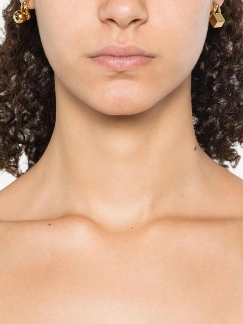 Jacquemus The Nodo shape-embellished earrings - Gold - zdjęcie produktu nr 2