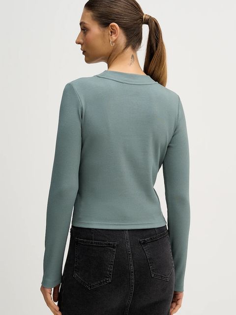 Calvin Klein Jeans longsleeve kolor zielony LV047A803G