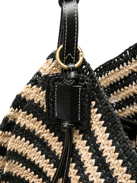 ISABEL MARANT Tampa striped shoulder bag - Black