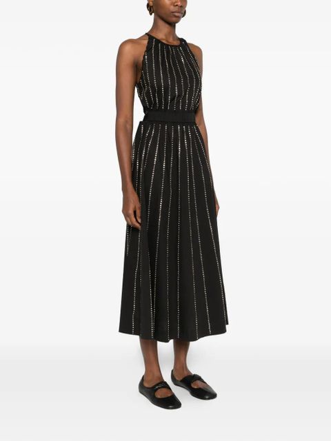 SANDRO rhinestone-embellished dress - Black