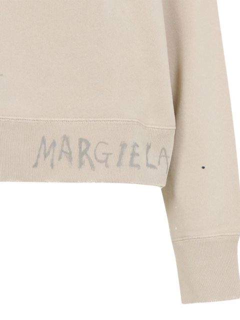 Maison Margiela logo-print sweatshirt - Neutrals
