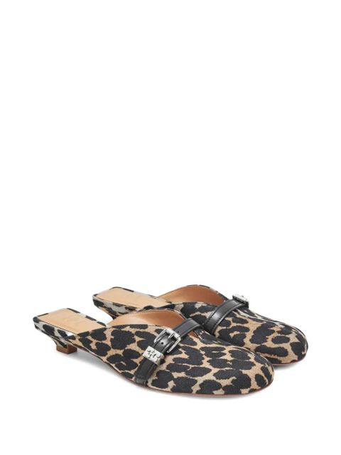 GANNI buckle leopard-print mules - Neutrals - zdjęcie produktu nr 2
