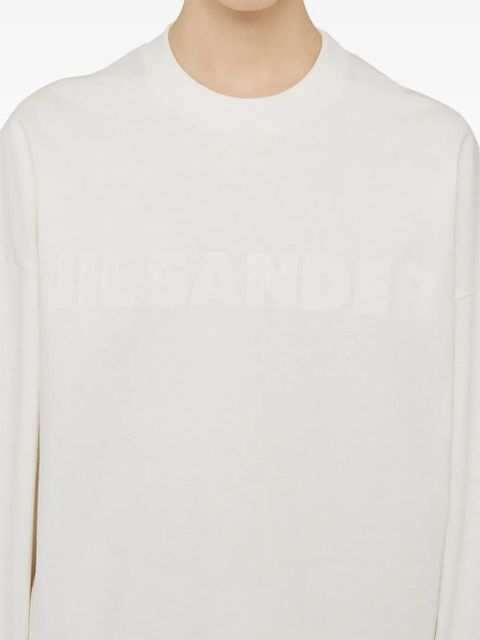 Jil Sander logo-print long-sleeve T-shirt - White