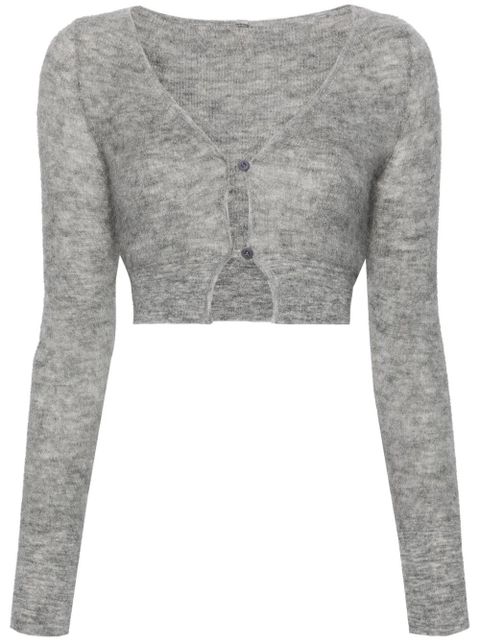 Jacquemus brushed-finish cardigan - Grey - zdjęcie produktu nr 1
