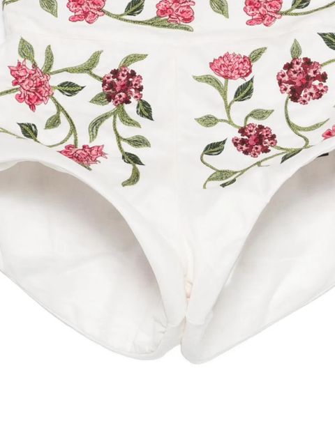 Agua By Agua Bendita Gatti Quebrada floral shorts - White