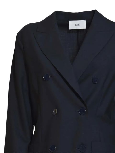 SOLOTRE double-breasted blazer - Blue