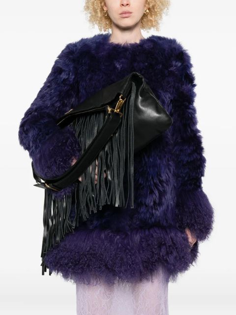 Miu Miu fringe leather shoulder bag - Black - zdjęcie produktu nr 2
