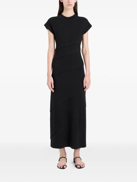 Proenza Schouler Hilma tiered jersey midi dress - Black
