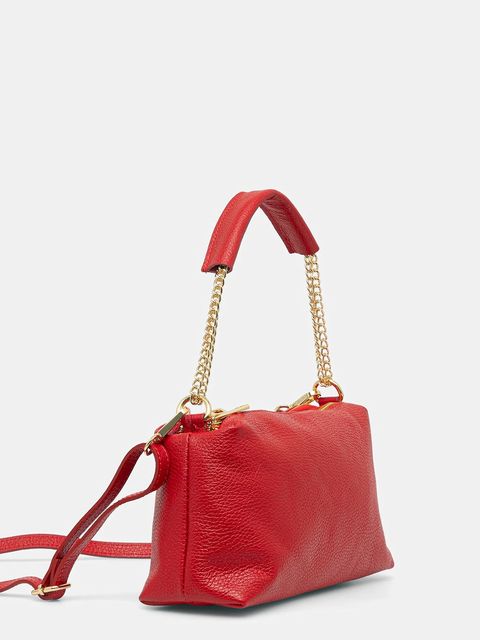 Answear.LAB torebka skórzana kolor czerwony