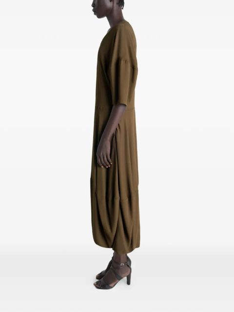 LEMAIRE balloon midi dress - Brown