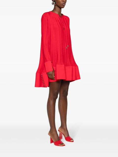 Lanvin plissé-effect crepe minidress - Red - zdjęcie produktu nr 2