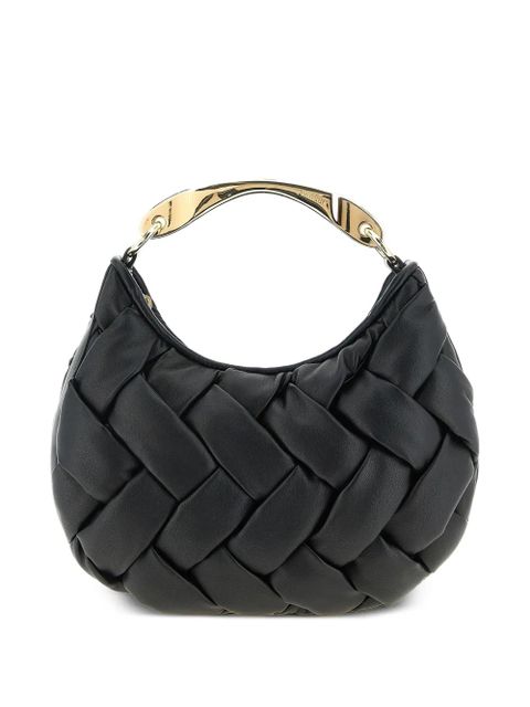 TWINSET Weaved leather-effect tote bag - Black - zdjęcie produktu nr 2