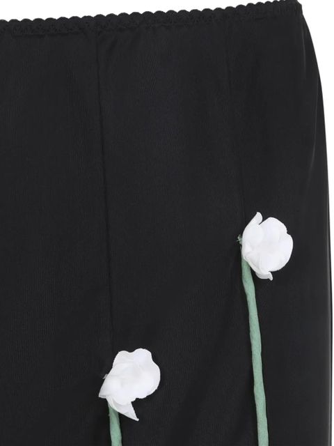 Moschino floral-embellishment midi skirt - Black