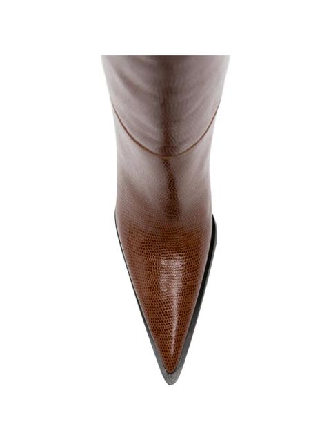 Coperni cowboy Bridge lizard print boots - Brown