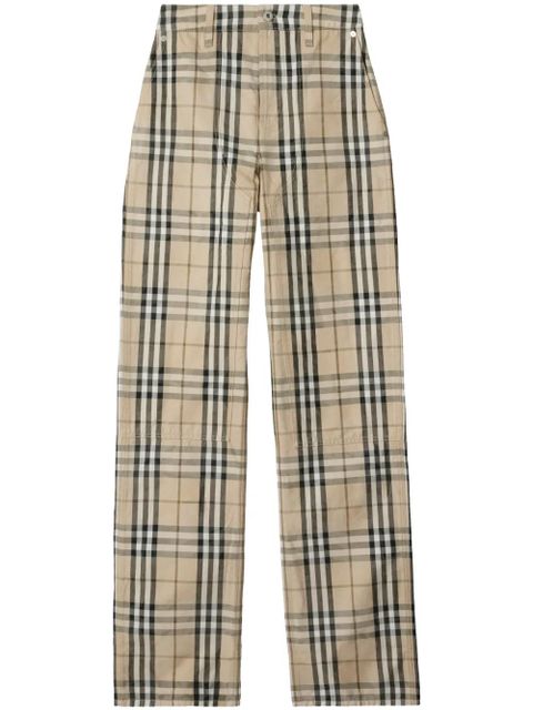 Burberry check pattern jeans - Neutrals - zdjęcie produktu nr 1