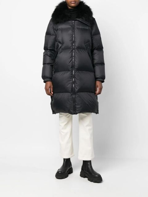 Yves Salomon lambswool collar down coat - Black - zdjęcie produktu nr 2