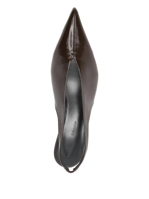 Proenza Schouler 40mm pointed slingback pumps - Brown
