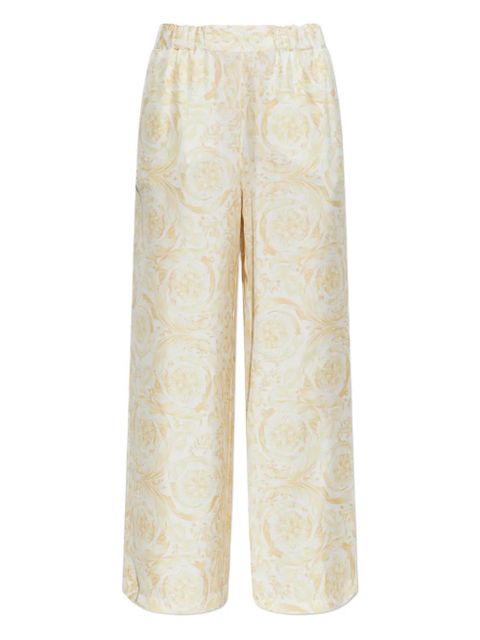 Versace floral-patterned trousers - White - zdjęcie produktu nr 1