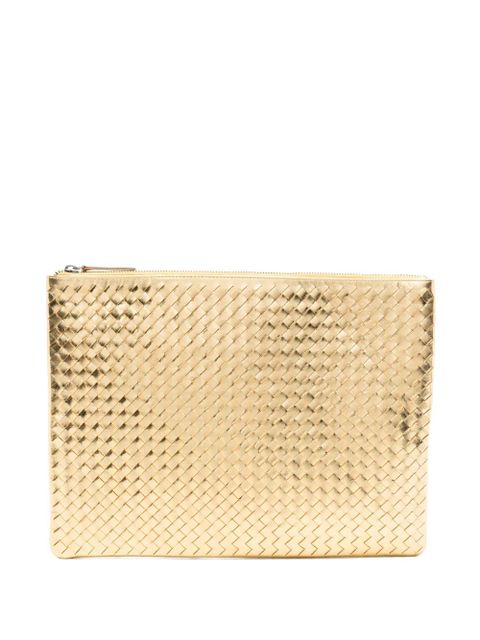DRAGON DIFFUSION A4 woven clutch bag - Gold - zdjęcie produktu nr 1