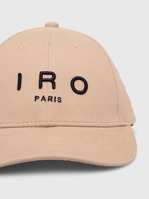 IRO czapka z daszkiem bawełniana kolor beżowy - zdjęcie produktu nr 2