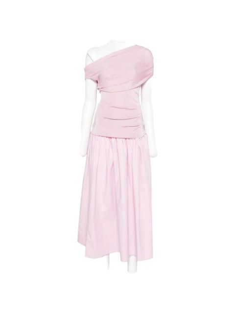 Self-Portrait draped ruched midi dress - Pink - zdjęcie produktu nr 1
