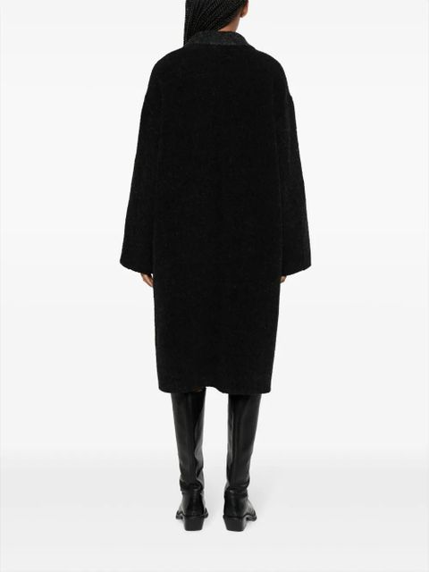 Givenchy contrasting-lapel single-breasted coat - Black