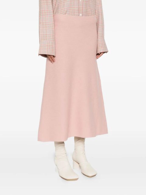 Jil Sander wool A-line skirt - Pink