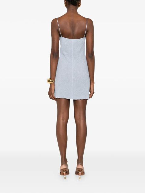 Magda Butrym floral-appliqué mini dress - Blue