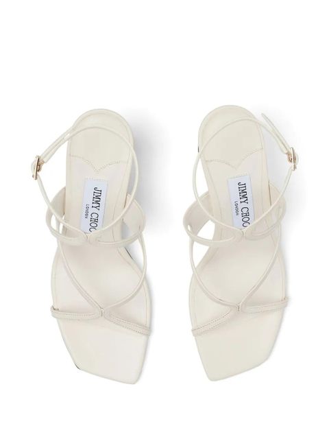 Jimmy Choo Azie 85mm leather sandals - White