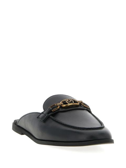 PINKO Naty 09 logo leather sabot - Black - zdjęcie produktu nr 2