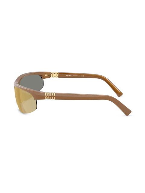 Miu Miu Eyewear oversize-frame sunglasses - Brown - zdjęcie produktu nr 2