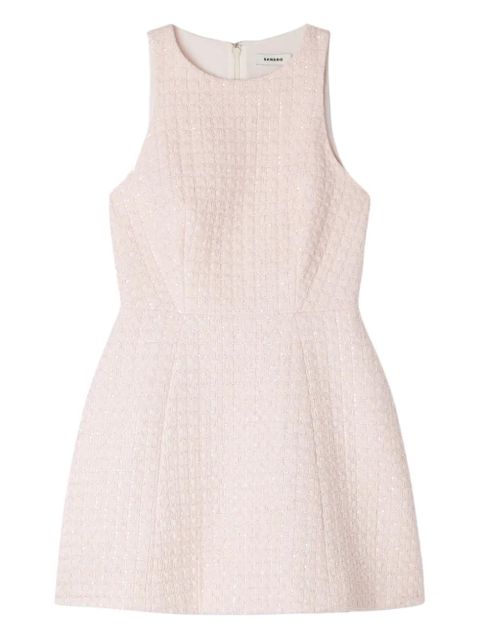 SANDRO tweed-fabric sequin-embellished mini dress - Pink - zdjęcie produktu nr 1